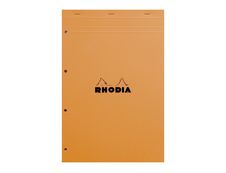 Rhodia Basics - Bloc notes - A4 + - 160 pages - petits carreaux - 80g - perforé