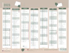 Lecas Brut - Calendrier 7 mois par face - 32 x 42 cm