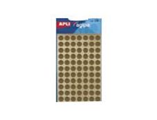 Apli Agipa - 308 Pastilles adhésives - or - diamètre 8 mm - réf 100600