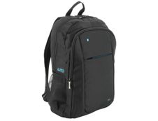 Mobilis THE ONE Recycled - Sac à dos pour ordinateur portable 14-15,6" - zip bleu - 30% recyclé - noir 