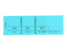 Exacompta - 10 Blocs tombola 3 volets de 100 tickets - 48 x 150 mm - numéroté - bleu