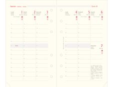 Oberthur 17 - Recharge pour organiseur - 1 semaine sur 2 pages à la verticale - 10 x 17 cm
