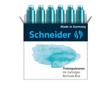 Schneider - 6 Cartouches d'encre pastel - bleu émeraude