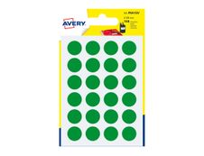 Avery - 168 Pastilles adhésives - vert - diamètre 15 mm