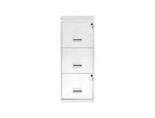Classeur 3 tiroirs pour dossiers suspendus - 95,7 x 40 x 40 cm - blanc