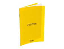 Conquérant Classique - Cahier polypro - 24 x 32 cm - 96 pages - grands carreaux (seyès) - jaune