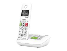 Gigaset E290A - téléphone sans fil à grosse touche - avec répondeur - blanc