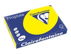 Clairefontaine Trophée - Papier couleur - A3 (297 x 420 mm) - 80 g/m² - 500 feuilles - jaune soleil