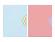 Viquel Rainbow Pastel - Lot de 2 pochettes coins - A4 - 4 compartiments