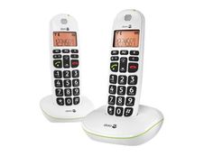 Doro PhoneEasy 100W Duo - téléphone sans fil + combiné supplémentaire - blanc