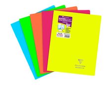 Clairefontaine Koverbook Neon - Cahier polypro 24 x 32 cm - 96 pages - grands carreaux (seyès) - Disponible en différents coloris