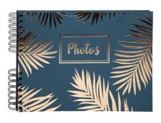 Exacompta Palma - Album photos à spirales 32 x 22 cm - 50 pages noires - bleu