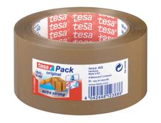 Tesapack Extra Strong - 6 Rubans adhésifs d'emballage - 50 mm x 66 m - havane