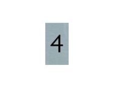 Pickup - Plaque de signalisation - 25 x 44 mm - autocollant - chiffre 4