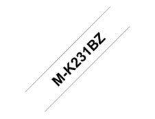 Brother MK231BZ - Ruban d'étiquettes auto-adhésives - 1 rouleau (12 mm x 8 m) - fond blanc écriture noire