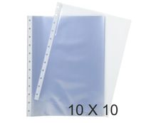 Exacompta Exactive - 10 Recharges de 10 pochettes amovibles - A4 - cristal translucide