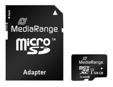 MediaRange MR945 - carte micro SDXC 128 Go - avec adaptateur