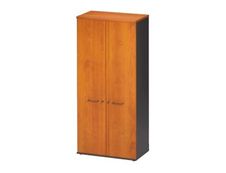 Armoire haute JAZZ+ - L80 x H183 x P48 - 2 portes - 4 étagères - Aulne