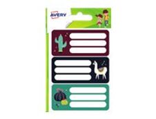 Avery - 15 Étiquettes scolaires lama/cactus