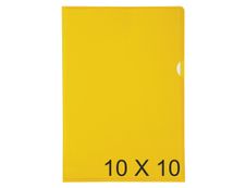 Exacompta - 10 Packs de 10 Pochettes coin lisses - A4 - 13/100 - jaune translucide