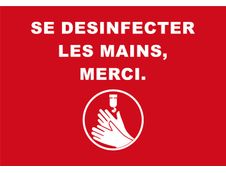 Novus Dahle - Tapis de distanciation sociale - désinfection mains-  85x120 - rouge