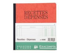 Exacompta - Registre des recettes/dépenses - 21 x 19 cm - 80 pages