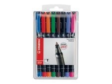 STABILO OHPEN - Pack de 8 marqueurs permanents - couleurs assorties