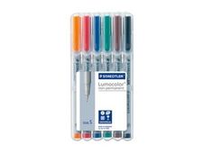 STAEDTLER Lumocolor 311 - 6 Marqueurs ogive effaçable - couleurs assorties - 0.4 mm