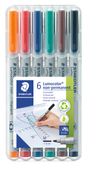 STAEDTLER LUMOCOLOR 315 - Pack de 6 marqueurs non permanents - pointe moyenne - couleurs assorties