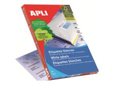 APLI PAPER - Autoadhesivo - blanco - A4 (210 x 297 mm) 100 uds. etiquetas
