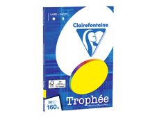 Clairefontaine Trophée - Papier couleur - A4 (210 x 297 mm) - 160 g/m² - Ramette de 50 feuilles - jaune soleil