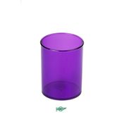 Cubilete plastico fluor transparente violeta