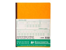 Exacompta - Journal de caisse ou banque - 13 colonnes : 9 débits/4 crédits - 32 x 25 cm vertical