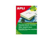 APLI PAPER - Papel - adhesivo permanente - blanco - 70 x 37 mm 2400 etiqueta(s) (100 hoja(s) x 24) etiquetas