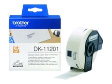 Brother DK-11201 - Ruban d'étiquettes auto-adhésives - 1 rouleau de 400 étiquettes (29 x 90 mm) - fond blanc écriture noire
