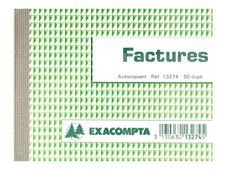 Exacompta - 10 Manifolds Carnets de factures - 50 dupli - 10,5 x 13,5 cm
