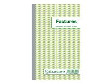 Exacompta - 10 Manifolds Carnets de factures - 50 dupli - 21 x 13,5 cm