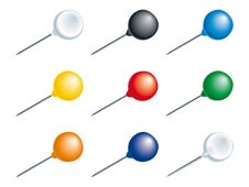 Exacompta - 20 Épingles sphériques  - couleurs assorties