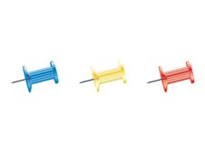 Exacompta - 25 Épingles Push pin's - 10 mm - couleurs translucides assorties