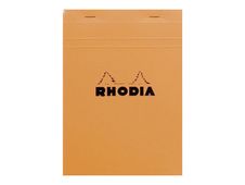 Rhodia Basics - Bloc notes - A5 - 160 pages - réglé avec marges - 80g - orange