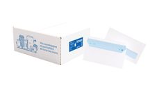 La Couronne - 500 Enveloppes DL 110 x 220 mm - 80 gr - fenêtre cristal 35x100 mm - blanc - bande auto-adhésive