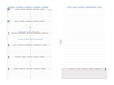 Exacompta Exatime 21 - Recharge pour organiseur - 1 semaine sur 2 pages et notes - 14,2 x 21 cm