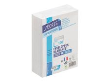GPV - 100 Enveloppes C6 114 x 162 mm - 80 gr - sans fenêtre - blanc - bande adhésive