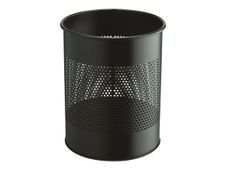 Durable - Corbeille à papier métallique ajourée 15L - noir