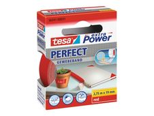 Tesa extra Power Perfect - Ruban adhésif en toile - 19 mm x 2.75 m - rouge