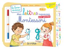 Les livres-ardoises - Mes premières lettres minuscules Montessori pour gaucher - 3 à 6 ans