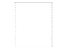 Exacompta - Papier listing blanc - 2000 feuilles 240 mm x 11" - 1 pli bandes Caroll détachabables