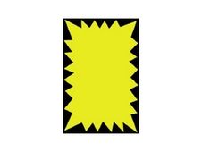 Apli Agipa - 100 cartons flash fluo - jaune - 9 x 12 cm