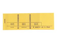 Exacompta - 10 Blocs passe partout 3 volets de 100 tickets - 48 x 150 mm - numéroté - jaune