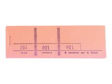 Exacompta - 10 Blocs passe partout 3 volets de 100 tickets - 48 x 150 mm - numéroté - rouge